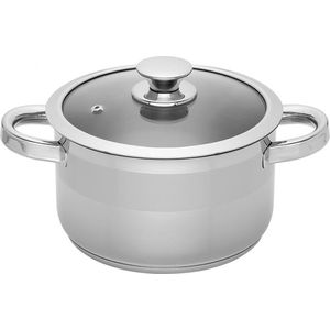 Kookpan 16 cm - 1,5L - Edelstaal - Voor Alle Warmtebronnen - Inductie - Vaatwasserbestendig