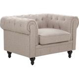 CHESTERFIELD - Chesterfield fauteuil - Taupe - Polyester