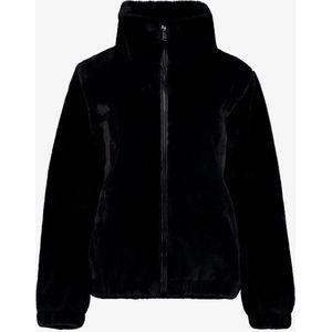 TwoDay dames bomber jas van imitatiebont zwart - Maat M