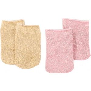 Götz poppenkleding sokjes 2 paar goud en roze voor pop van 42-50cm