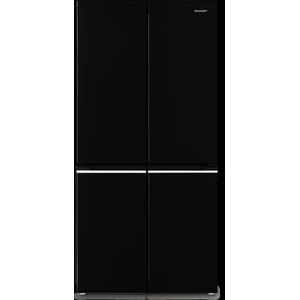 Sharp SJNFA15IMXBDEU - Amerikaanse koelkast - 4 deurs - energie label D - Advanced No Frost - zwart