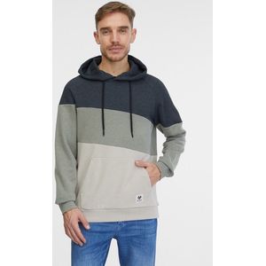 Ragwear Trui Triso grijs streep + capuchon - maat XL