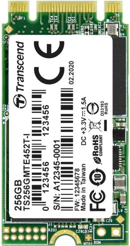 Transcend MTE452T-I - 256 GB NVMe/PCIe M.2 SSD - 2242 - Industrial