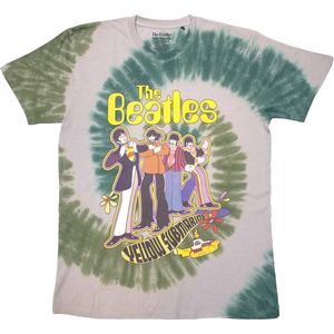 The Beatles - Yellow Submarine Band In Line Heren T-shirt - S - Grijs
