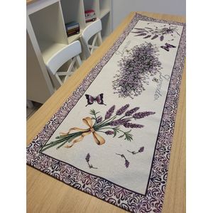Tafelloper Gobelinstof Lavendel violet 140*45cm