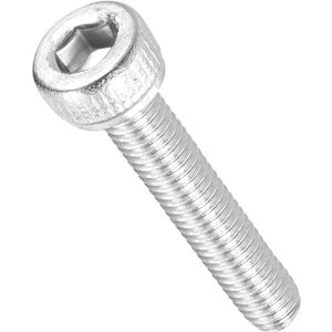 Allecto plus - 50 stuks cilinderkopschroeven M2,5 16 mm RVS 304 voor 3D-printer ventilator koeling - Zilverkleurig