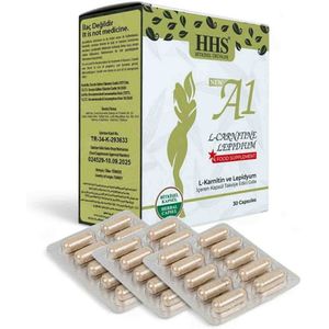 HHS A1 L-Carnitine & Lipidium Detox Kruiden 30 Afslankcapsules - Blister