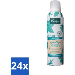 24 x Kneipp - Douche schuim - Goodbye Stress - Watermunt & Rozemarijn - 200 ml - Douche Foam - Stress Verlichten - Ontspannen - Verfrissend - Rozemarijn