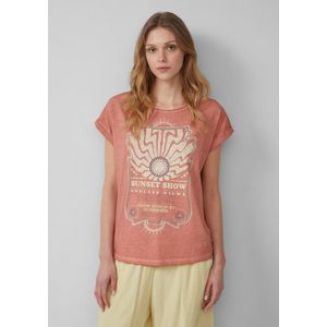 Q/S designed by - Dames t-shirt - Maat XS - Vrouwen - Oranje - katoen