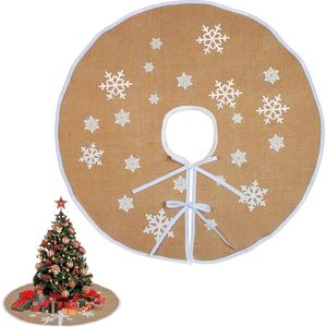 Kerstboomdeken rok - 120 cm - retro linnen - kersttapijt - kerstdecoratie .