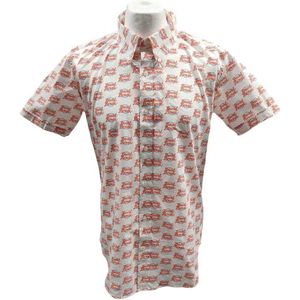 David Bowie - Logo Pattern Shirt - L - Wit