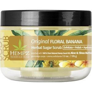 Hempz Original Floral Banana Herbal Sugar Scrub 176 g - Body Scrub Lichaam en Gezicht - Bodyscrub voor Dames en Heren - Bloemen Banaan