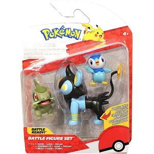 Pokémon Select Battle Figure Axew, Piplup, Luxio 7,5 cm