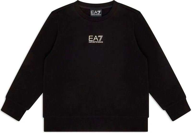 EA7 - Core Identity - Katoenen Sweater - Zwart - Ronde Hals