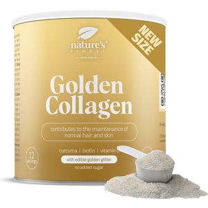 Nature's Finest Gouden Collageen - Collageen boost - Huidverzorging - Glanzende huid - Anti-aging - Biotine - Vitamine C - Kurkuma - Voor vrouwen - Zonder toegevoegde suikers - Natuurlijk supplement - collagen supplement