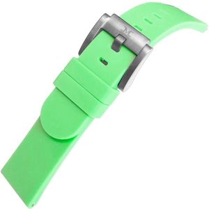 Marc Coblen / TW Steel Lichtgroen Silicone Rubber Horlogeband Stalen Gesp - 22mm