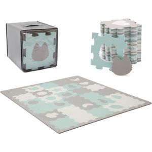 Kinderkraft LUNO SHAPES - Speelkleed - Puzzelmat - Opvouwbaar - Geel