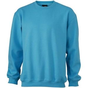 James and Nicholson Unisex Round Heavy Sweatshirt (Hemelsblauw)