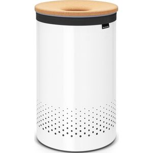 Brabantia Wasmand - met Deksel - 60 L - White / Kurken Deksel