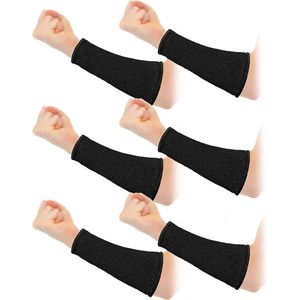 Mouwen - Snijbestendige mouwen - 3 paar armbeschermers - Geschikt voor armbeschermers Krasbestendig Snijbestendig Steekbestendig Glas Bouwplaats Houtbewerking Handling - Bescherming 5 niveaus armbeschermers (zwart, 7,9 inch)