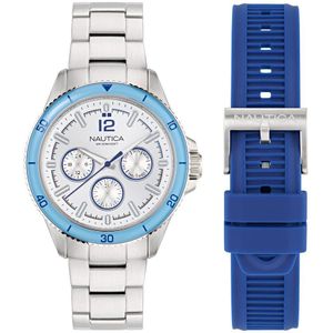 Nautica Nct Windrose Chronograph Watch Case: 100% Roestvrij Staal | Armband: 100% Roestvrij Staal 46 mm NAPWRS405, NAPWRS406