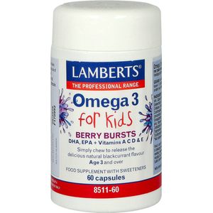 Omega 3 voor Kids - Zwarte Bessen - 2 Capsules - Vitamines A, C, D, E