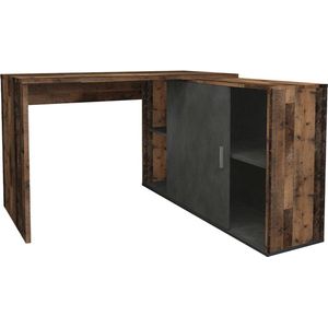Bureau d'Angle Modulable avec Étagères de Rangement - Valley