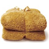 Unique Living Plaid Teddy - Polyester - Honey - 150x200 cm (BxH)