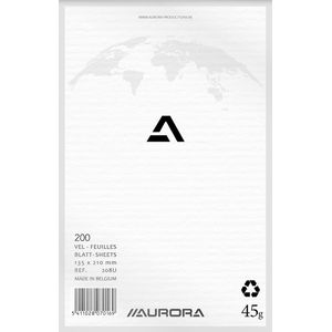 Kladblok aurora 135x210mm blanco 200 vel 45gr | 5 stuks