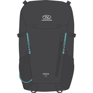 Highlander rugzak Vega Rucksack Graphite voor dames 25 liter - Grijs