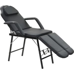 vidaXL Facial Chair Portable Leatherette Black Treat Massage Chair