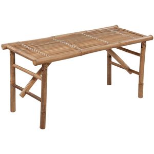 vidaXL Tuinbank - Tuinbanken - Terrasbank - Terrasbanken - Tuinbank inklapbaar met kussen 118 cm bamboe