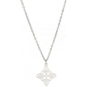 Keltische Knoop Ketting voor Vrouwen - Roestvrijstalen Hanger, Magische Sieraden