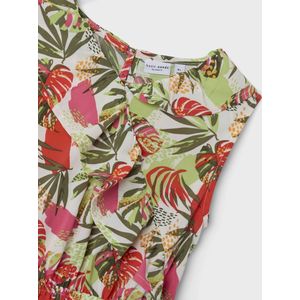 Name It kids meisjes jurk VINAYA Bright White Tropical Regular Fit