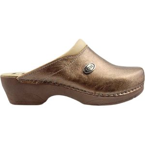 Medische PU klompen - PU klompen met kunststof zool - ziekenhuis klompen - zorgklompen - DINA CLOGS - Glittery Gold - maat 42