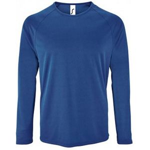 SOLS Heren Sportief T-Shirt met lange mouwen (Koningsblauw)
