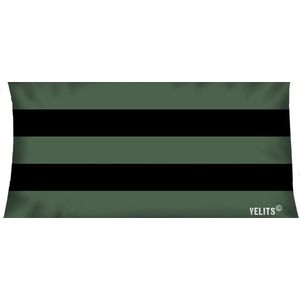 Buitenkussen In the Army groen zwart bootkussen waterafstotend 40x60cm streep