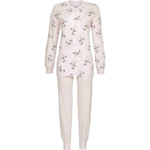 Warme katoenen doorknooppyjama roze - Roze - Maat - 36