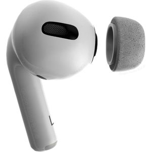 Foamigo - Foam Eartips - Licht Grijs - Geschikt voor Airpods Pro (2) - 6× Small - Zachte Memory Foam Opzet Oortjes
