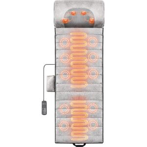 Massagekussen voor het hele lichaam met Shiatsu en warmte – 10 vibratiemotoren, 5 massagemodi en 3 intensiteiten