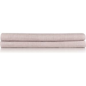 Zohome Lino Hoeslaken - Eenpersoons - Katoen - 90x210-220cm - Roze