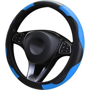 Stuurhoes Antislip Ademend Carbonfiber Sport Universele maat 37-39cm Blauw stuurhoes panter