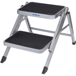 Inklapbare Trapladder met 2 Tredes | Antislip Keukentrapje | Draagvermogen 150 kg | Multifunctioneel Opstapje voor Binnen en Buiten