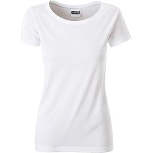 James and Nicholson Dames/dames Basic Organic Katoenen T-Shirt (Wit)