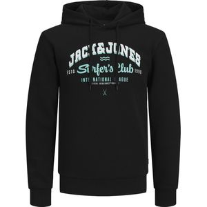 JACK&JONES PLUS JJELOGO SWEAT HOOD 2 COL 25/26 NOOS PLS Heren Trui - Black Ink