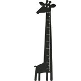 Roommate Groeimeter Giraffe Zwart Metaal Junior 115 X 28 Cm