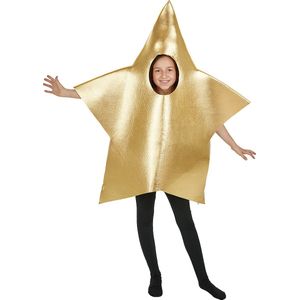 FUNIDELIA Gouden ster kostuum voor meisjes en jongens - Maat: 104 - 113 cm