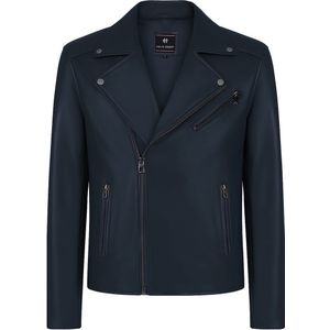 Felix Hardy - Leren Jas - Navy - Heren - Met Rits - XL