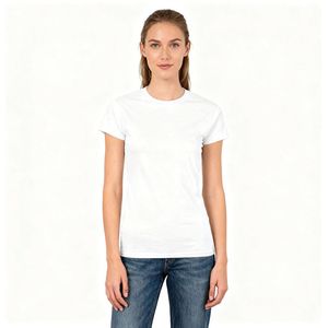 Dames T-shirt Wit - Goede pasvorm - Basic Blanco Shirt -Regular fit - 100% Katoen - Comfortabel - Gildan