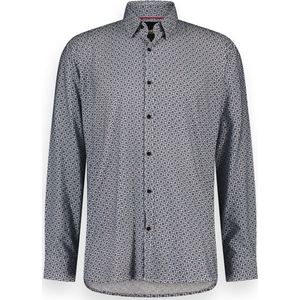 Twinlife Heren Shirt Print Geweven - Overhemd - Comfortabel - Regular Fit - Groen - L